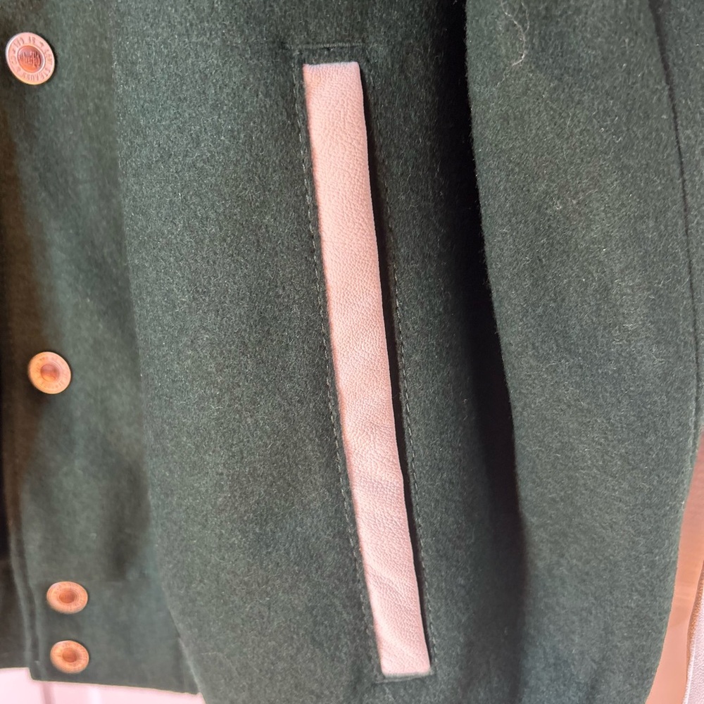 MEN’S LEVI’S SILVERTAB BAGGY BOMBER JACKET GREEN AND WHITE - Picture 6 of 12